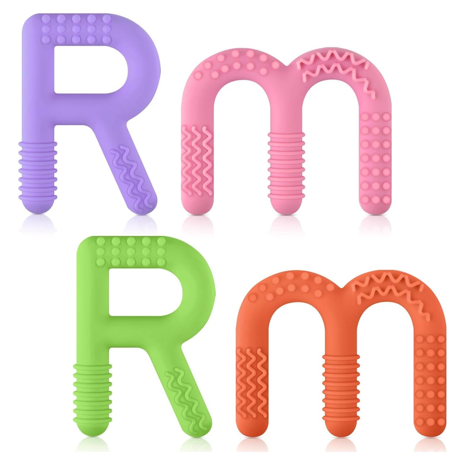 Juguetes Masticables Sensoriales ERKOON 4 Piezas Silicona