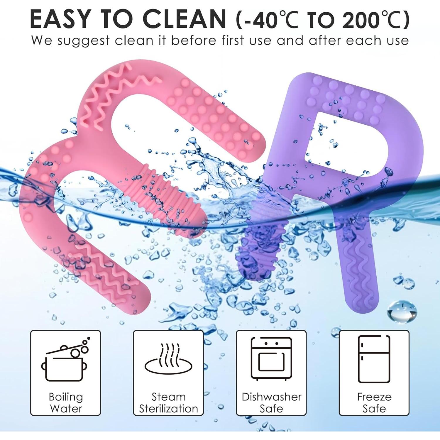 Juguetes Masticables Sensoriales ERKOON 4 Piezas Silicona