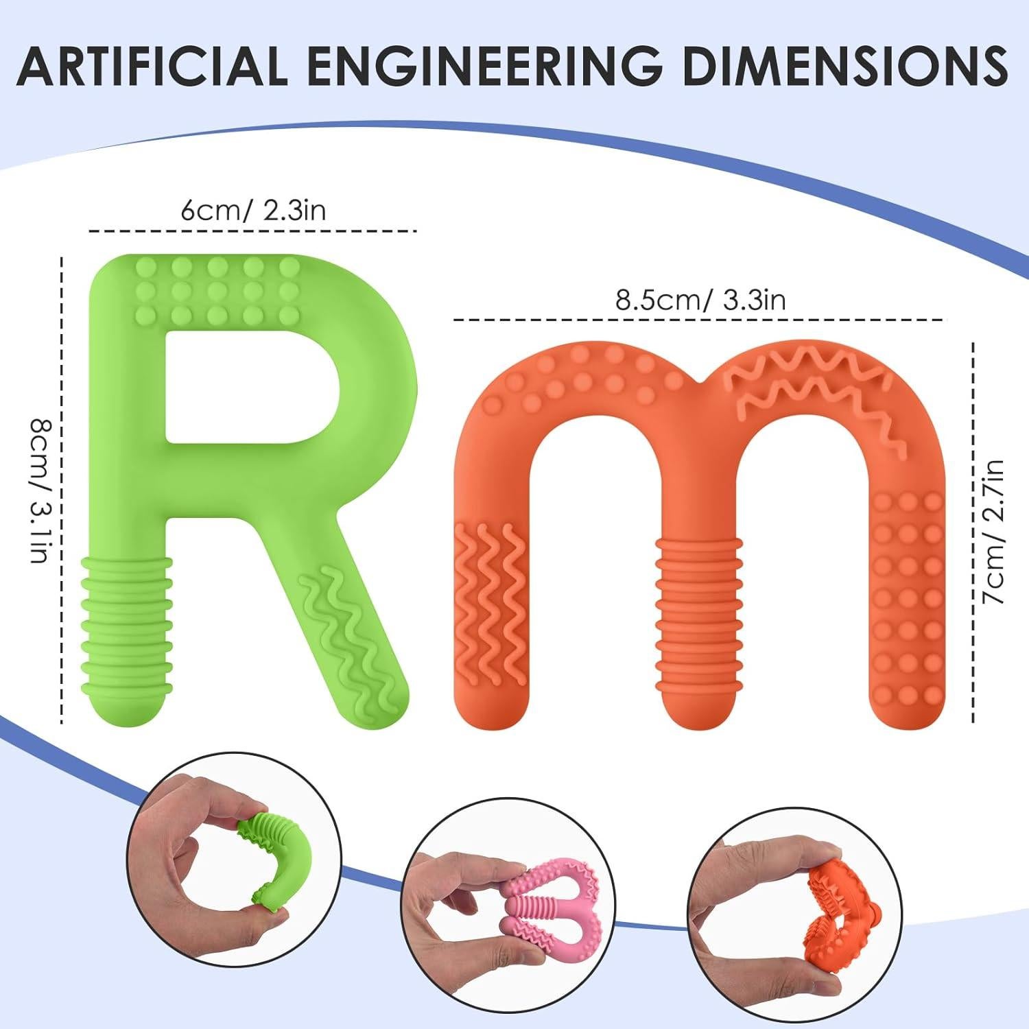 Juguetes Masticables Sensoriales ERKOON 4 Piezas Silicona