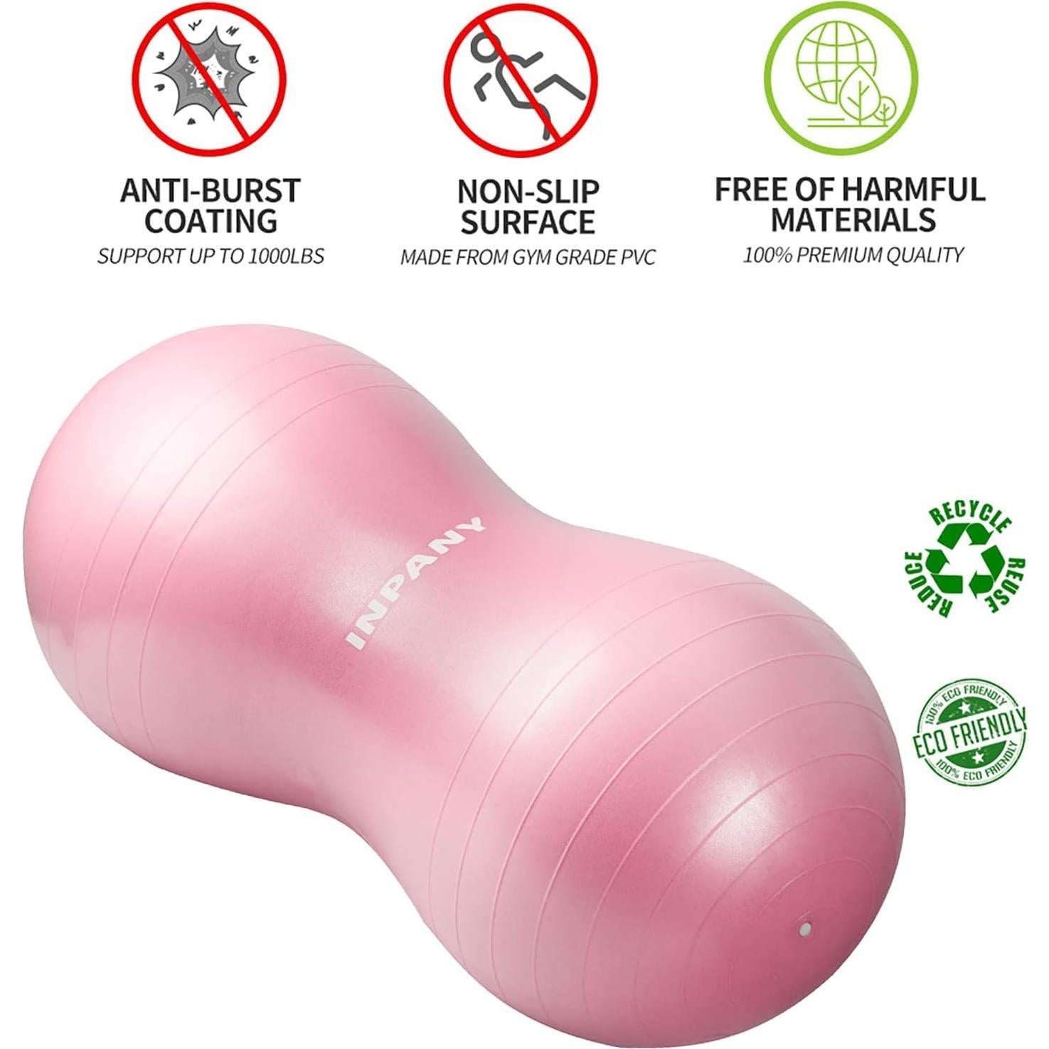 Bola de Cacahuate INPANY Rosa - Antiburst para Parto y Fitness