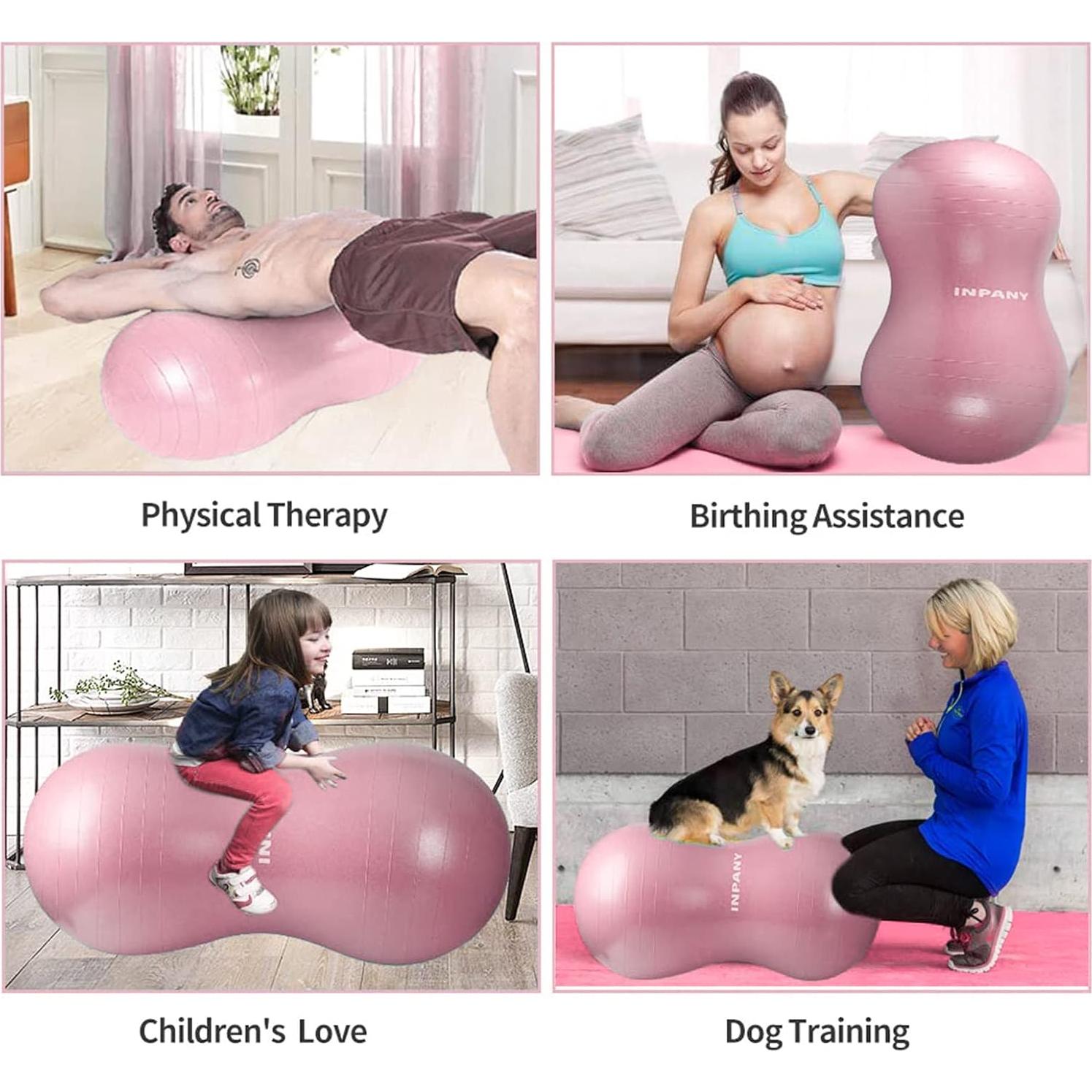 Bola de Cacahuate INPANY Rosa - Antiburst para Parto y Fitness