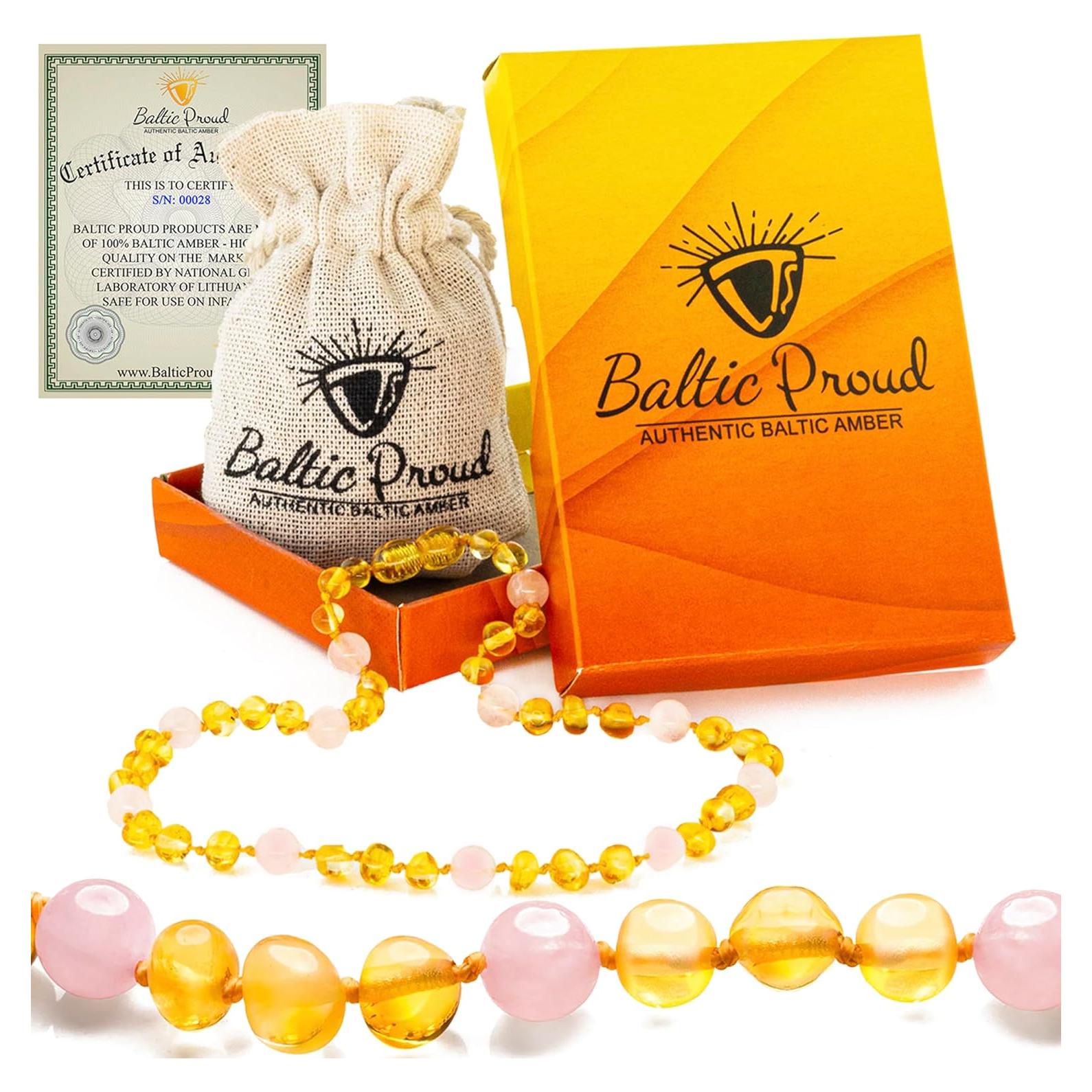 Collar de Ámbar Báltico Baltic Proud Unisex 31.75 cm