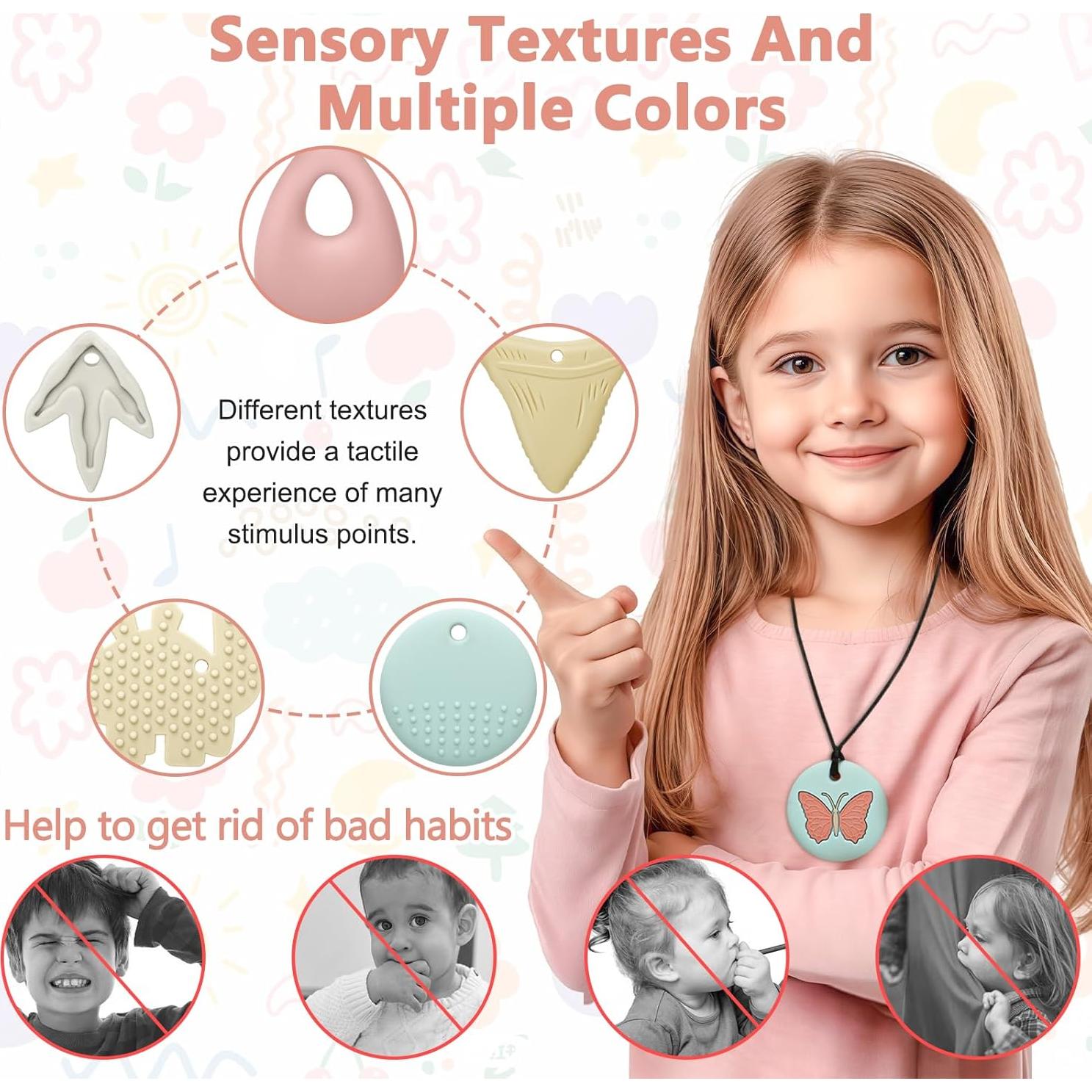 Collar Masticable Sensorial MR.TIMELAG - Set de 5 Piezas