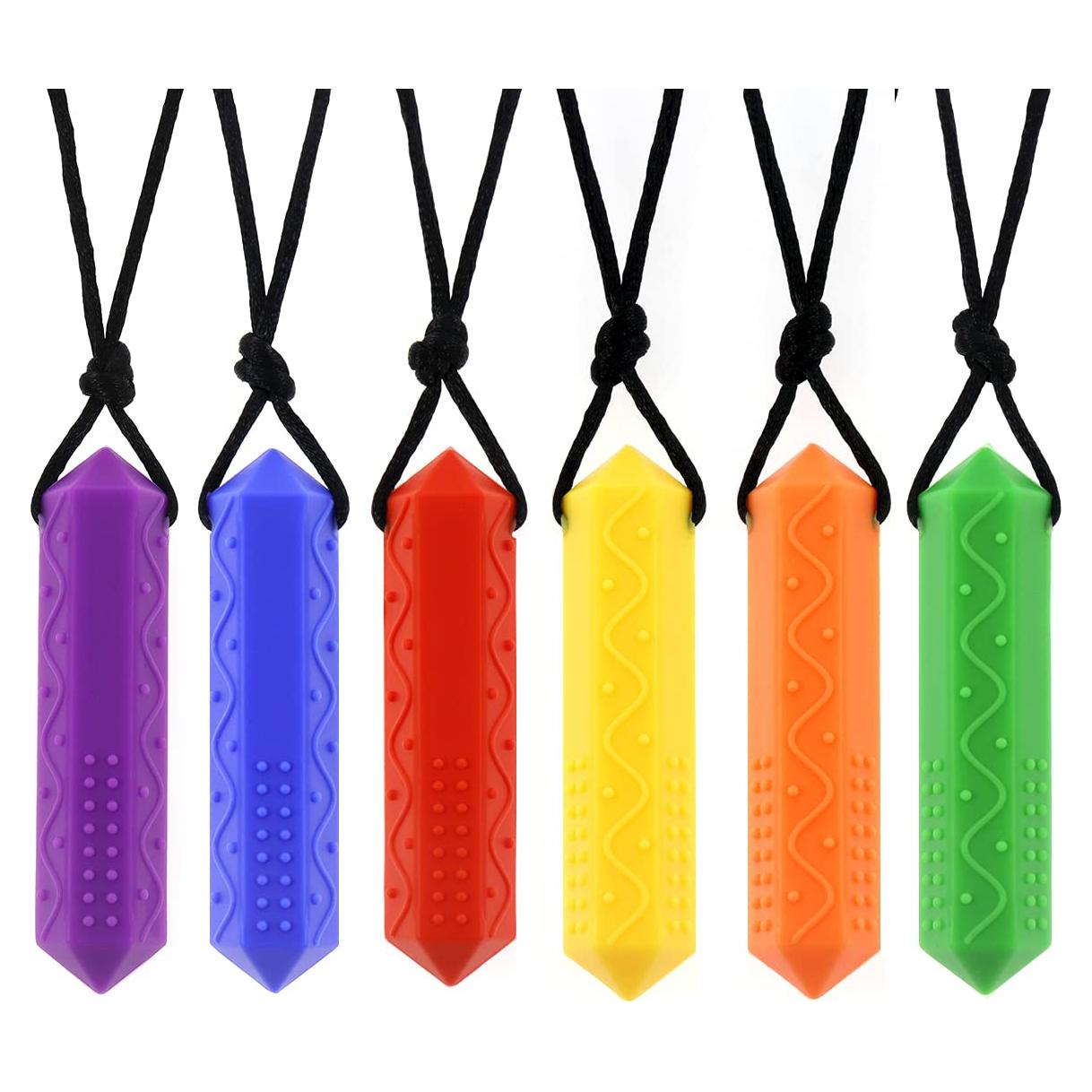 Collares Masticables Sensoriales Chewelry - 6 Paquetes