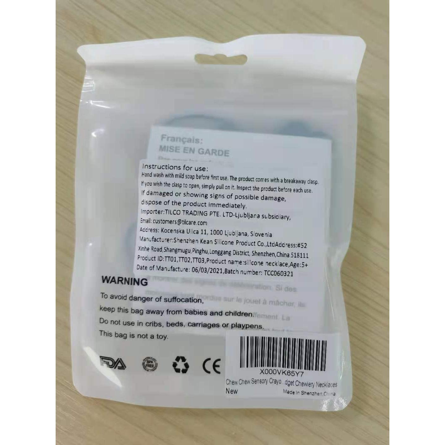 Collar Masticable Sensorial Tilcare - Silicona 100% Grado Alimenticio