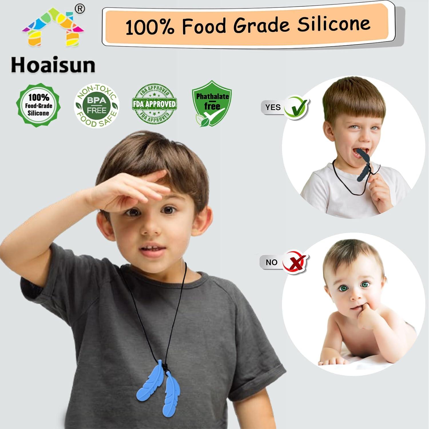 Collares Masticables Sensoriales Hoaisun - 5 Piezas Silicona