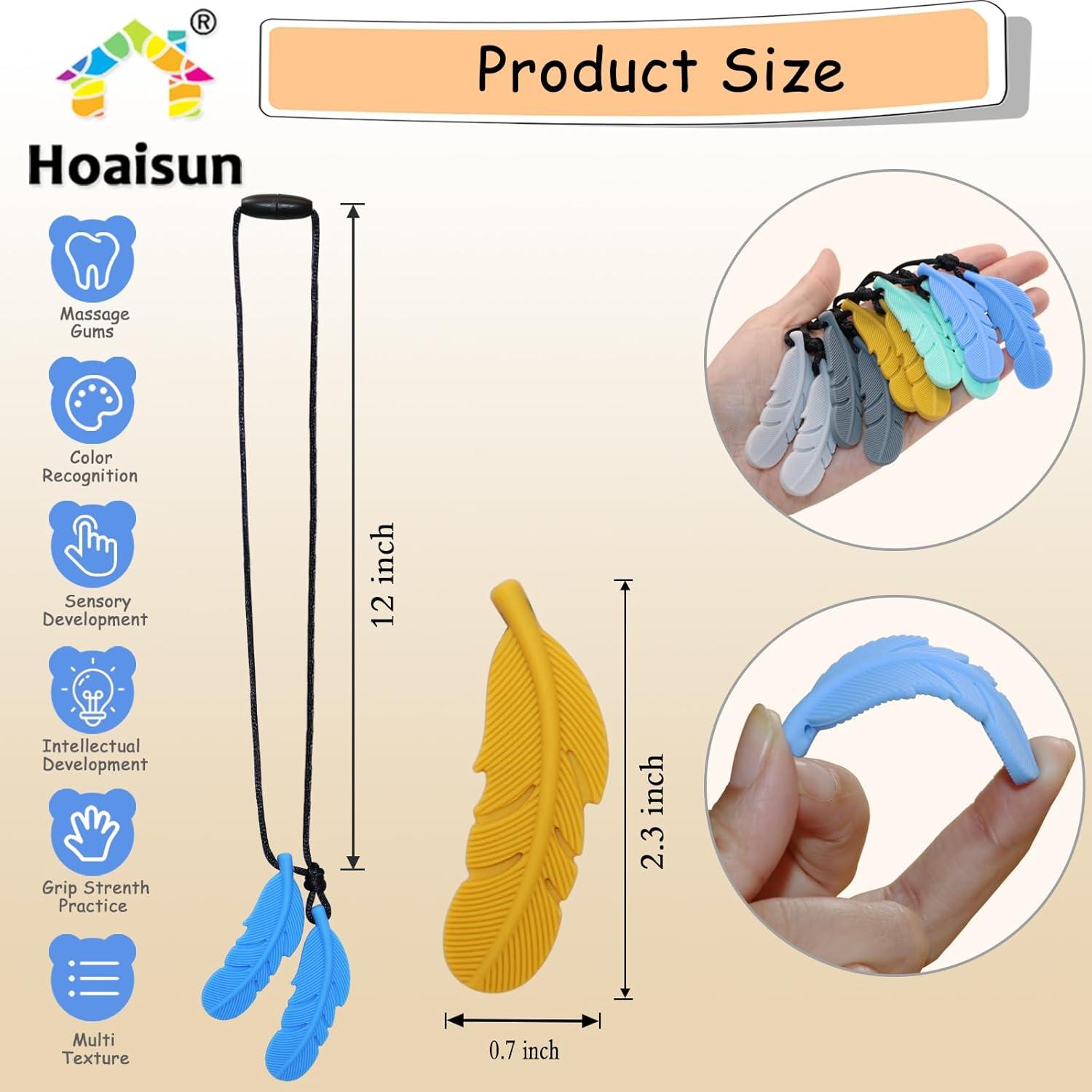 Collares Masticables Sensoriales Hoaisun - 5 Piezas Silicona