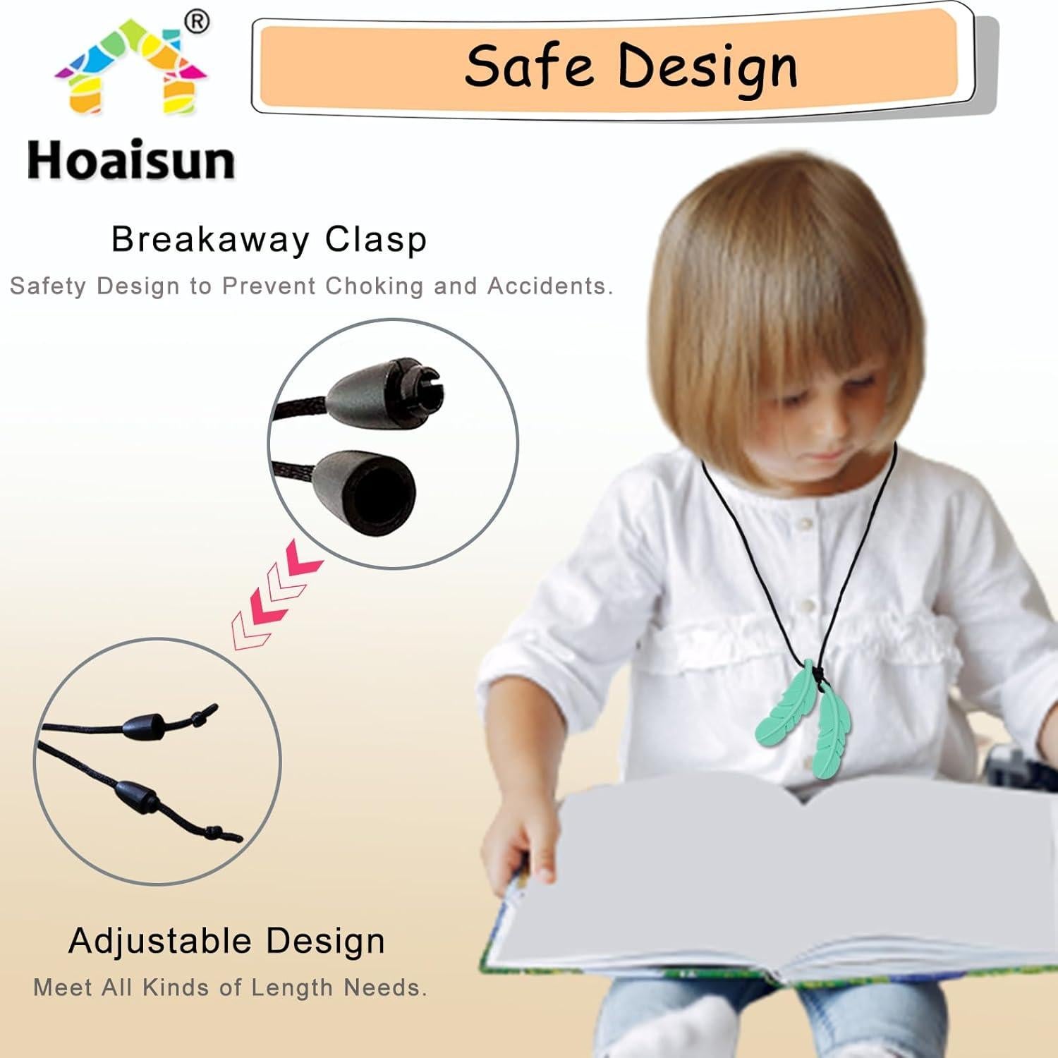 Collares Masticables Sensoriales Hoaisun - 5 Piezas Silicona