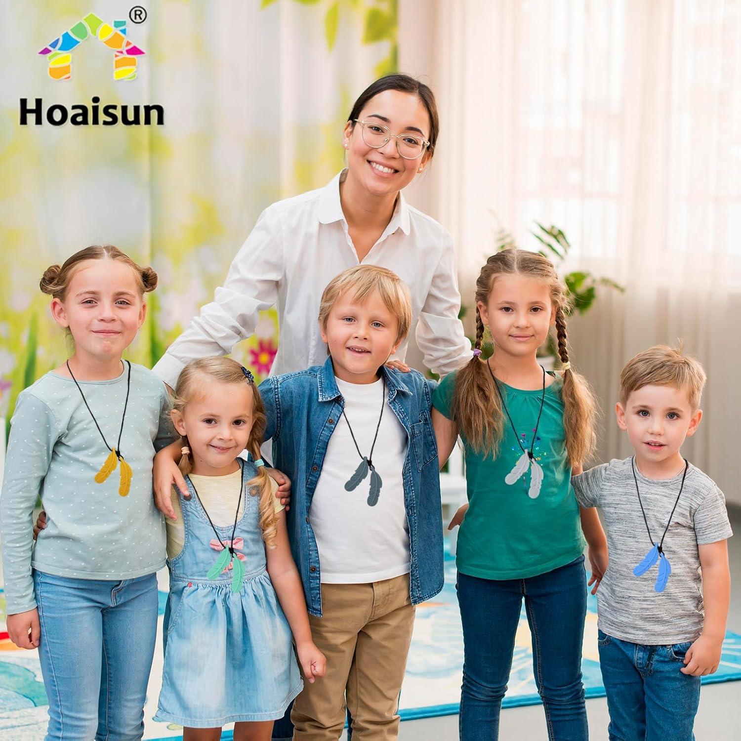 Collares Masticables Sensoriales Hoaisun - 5 Piezas Silicona