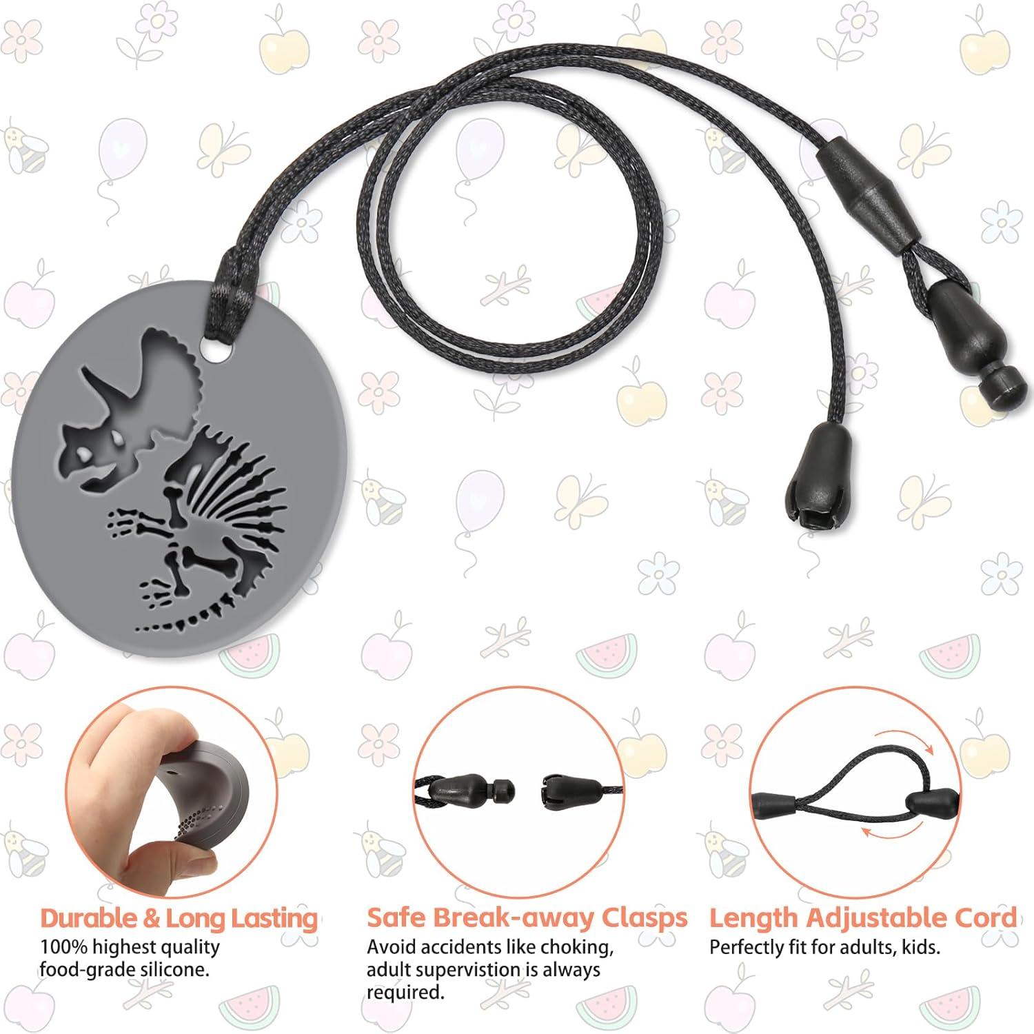 Collares Masticables Sensoriales MISSLILI - Set de 5 Juguetes para Autismo y TDAH