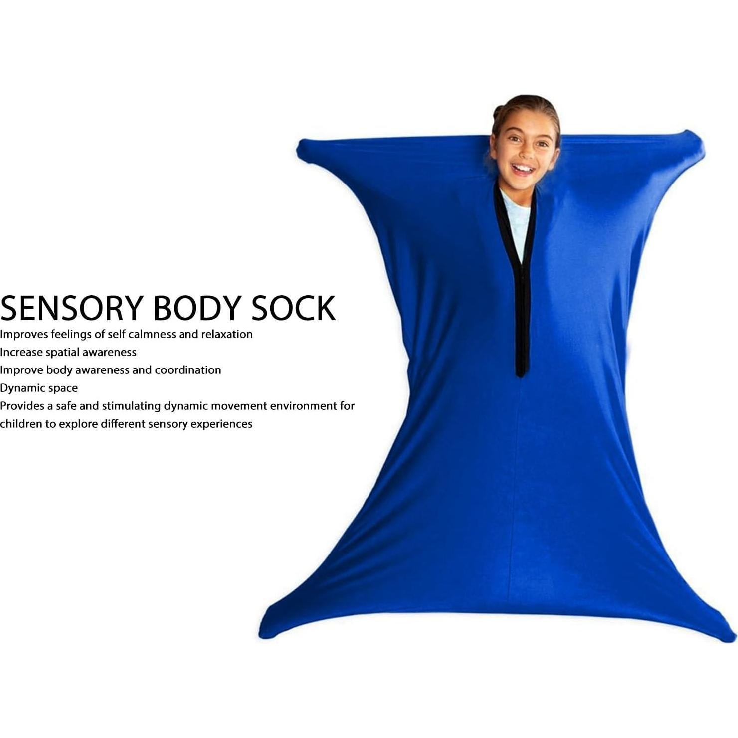 Calcetín Sensorial Corporal Zoeyilan M Azul 119x69cm