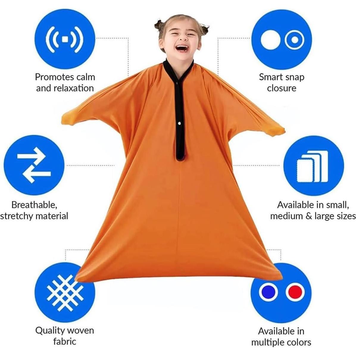 Calcetín Sensorial Corporal KANGXYSQ Mediano Naranja