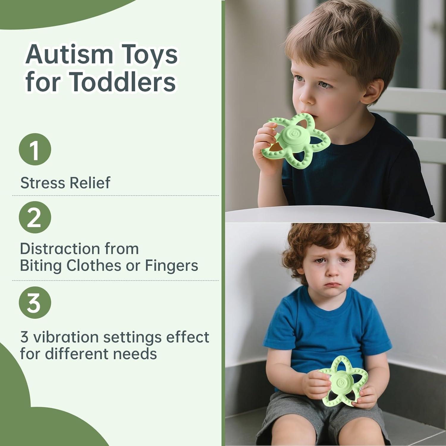 Juguete de Masticar Sensorial CrsaSwivo Verde para Bebés