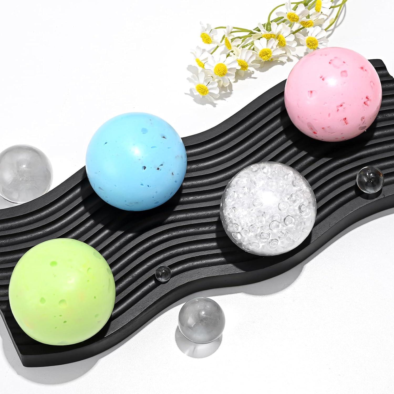 Juego de 4 Pelotas Antiestrés Uneedity - Multicolor, 6cm