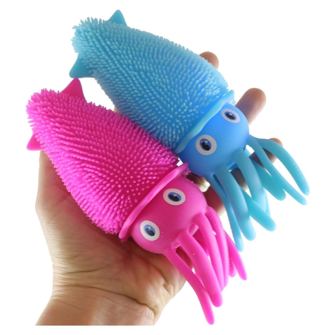 Juego de 2 Bolas Inflables de Calamar - Sensoriales y Luminosas