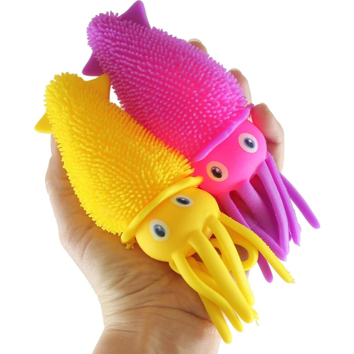 Juego de 2 Bolas Inflables de Calamar - Sensoriales y Luminosas