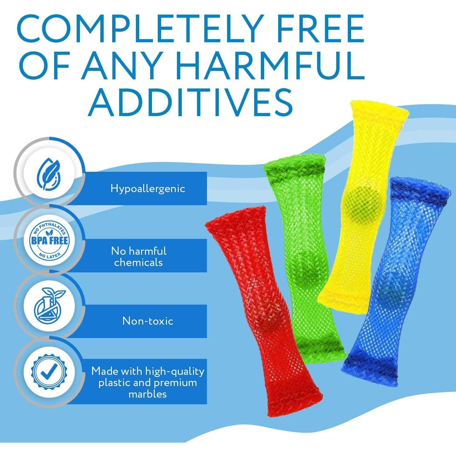 Juguete Antiestrés Malla y Canica IMPRESA 8-Pack 8.89 cm