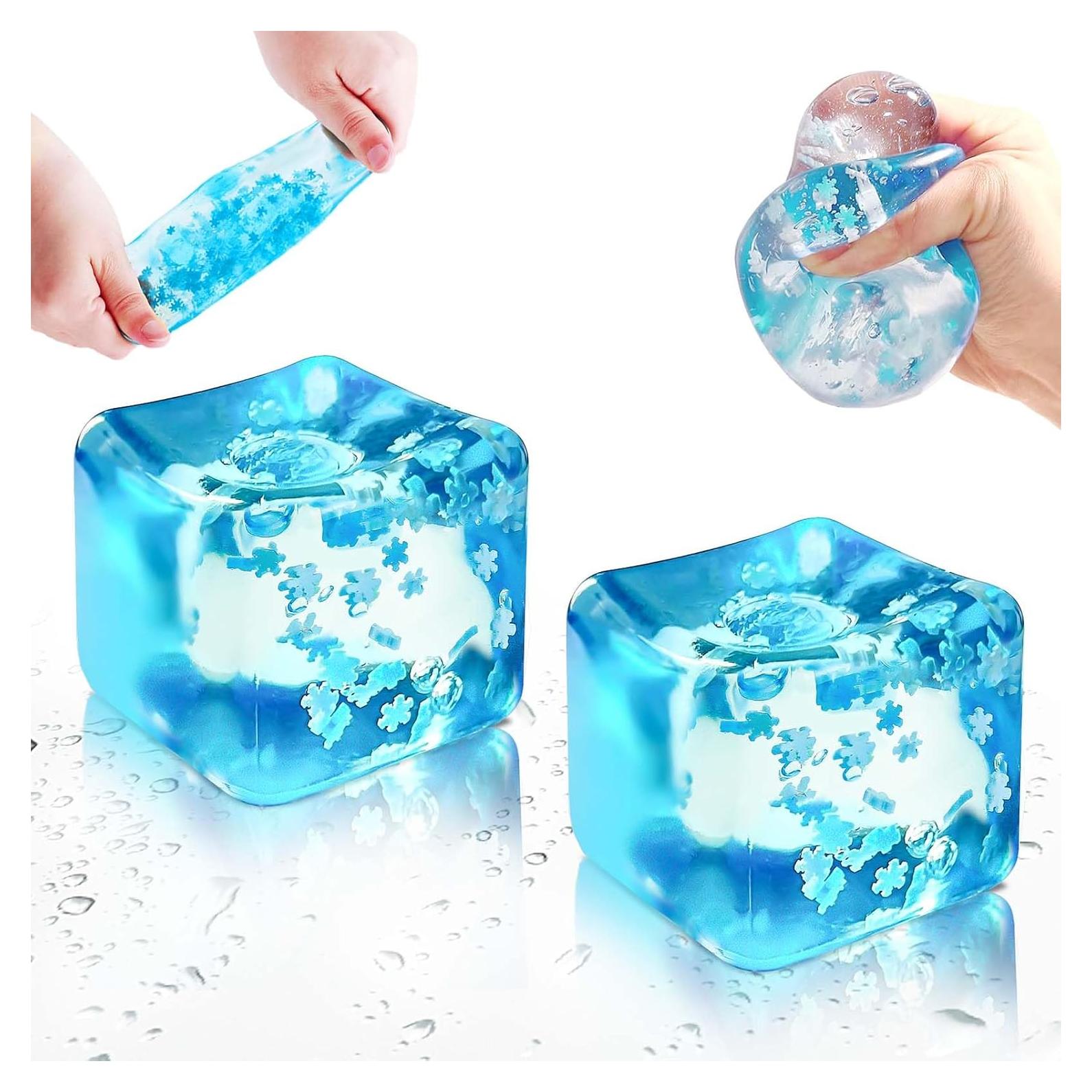 2 Piezas Pelotas Antiestrés Cubo Rytopt 4.8 cm Azul