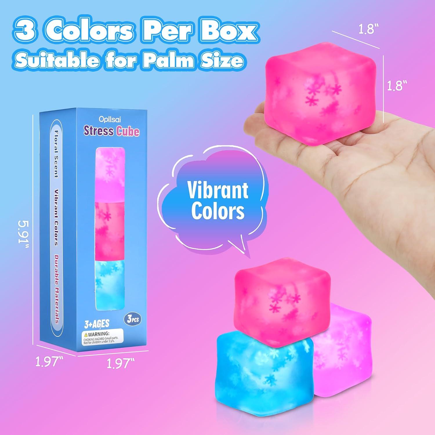 Cubo Antiestrés Opllsai 3 Pack - Alivio para Adultos y Niños