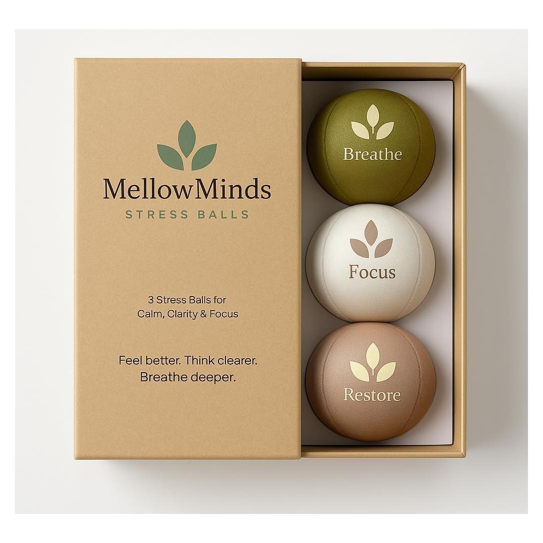 Pelotas Antiestrés MellowMinds - Set de 3 Pelotas Terapéuticas