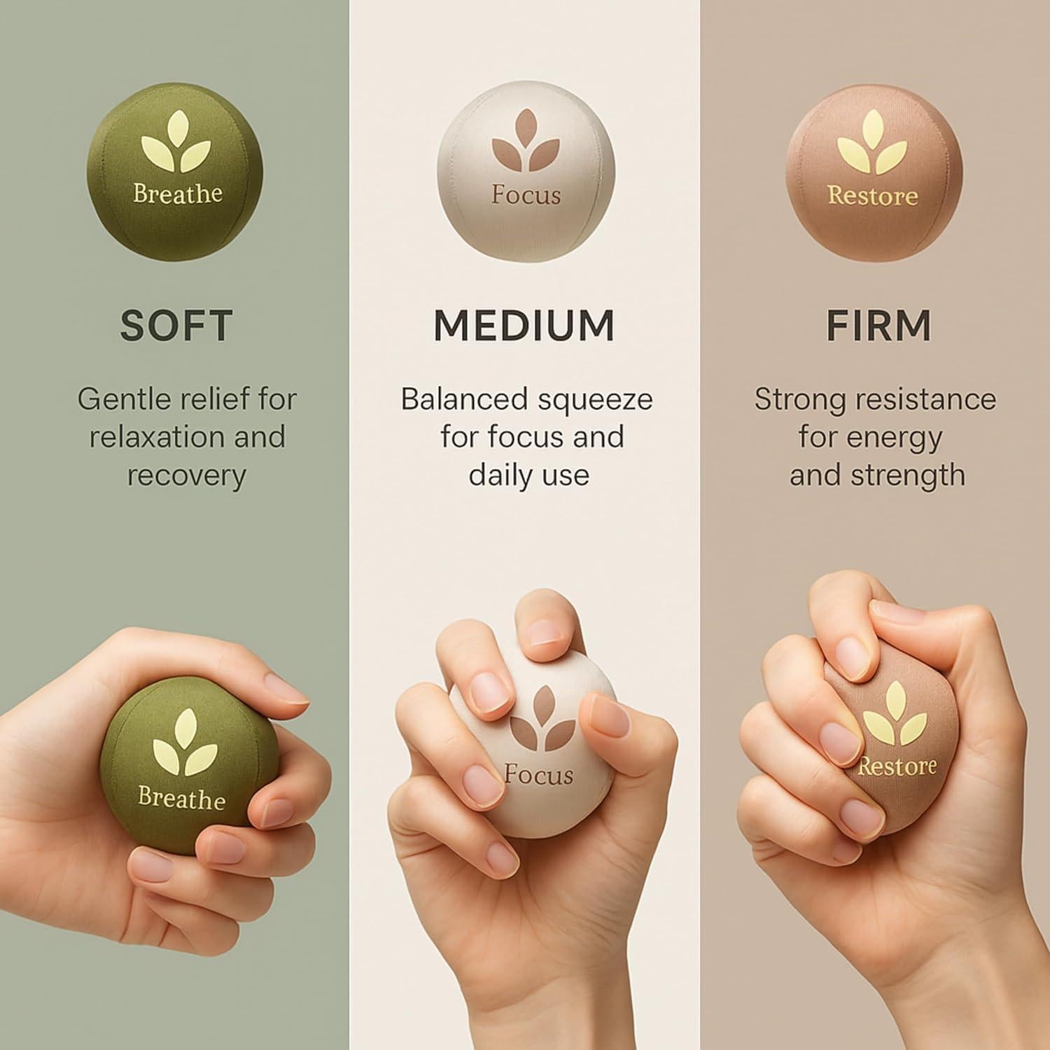 Pelotas Antiestrés MellowMinds - Set de 3 Pelotas Terapéuticas