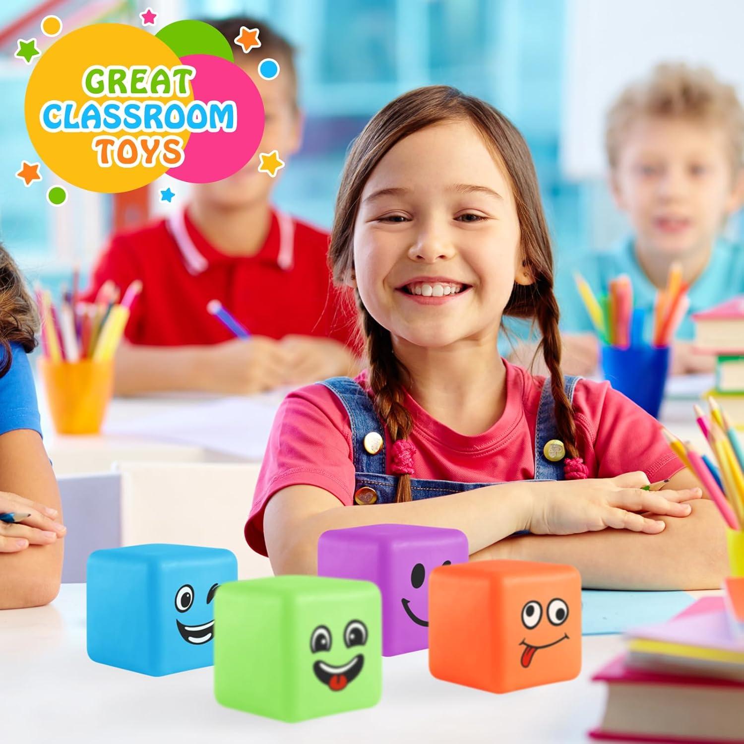 Cubo de Estrés Viroucal 30 Pack - Juguetes Aplastables Suaves