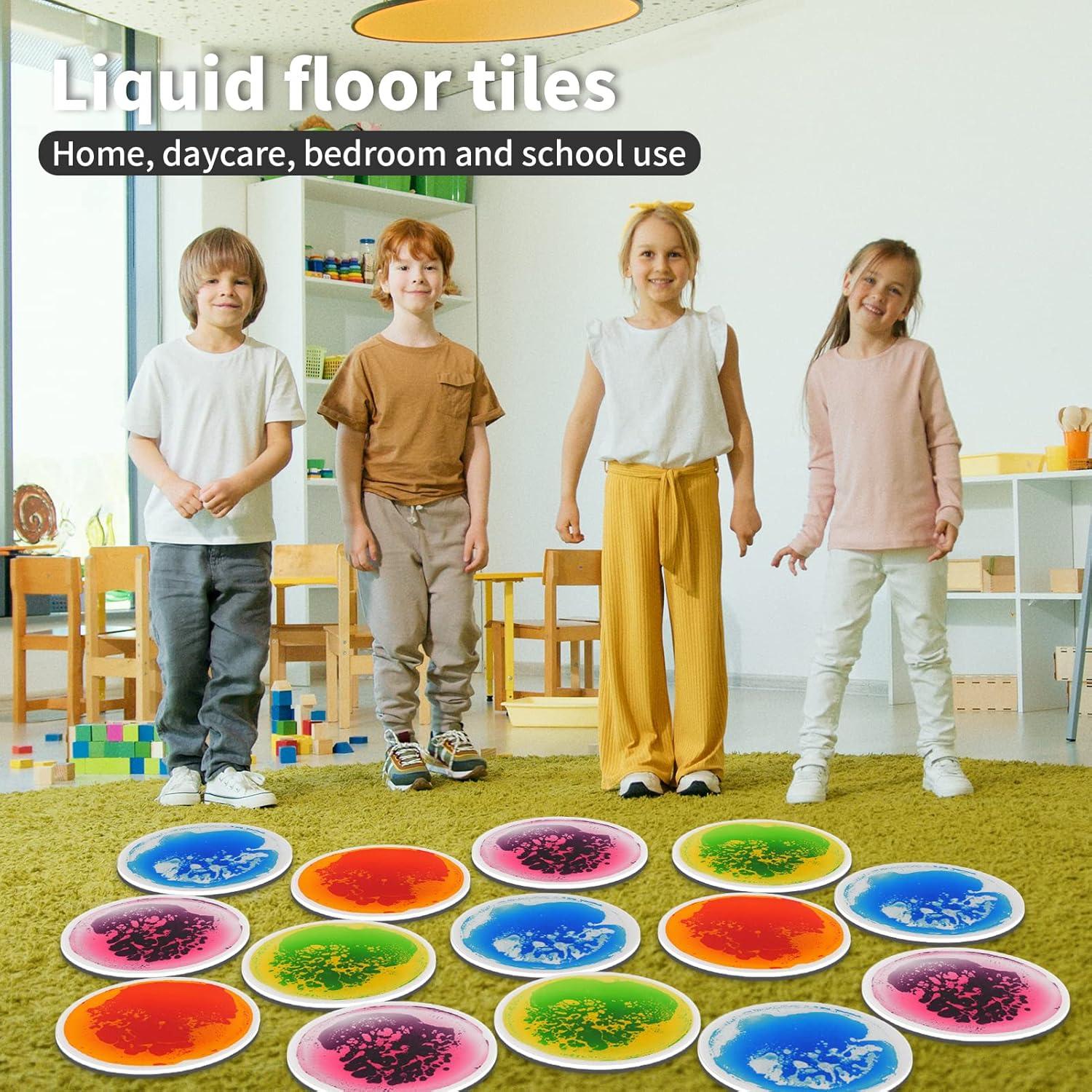 Baldosas Sensoriales Art3d 4 Pcs 30x30 cm Multicolor para Niños