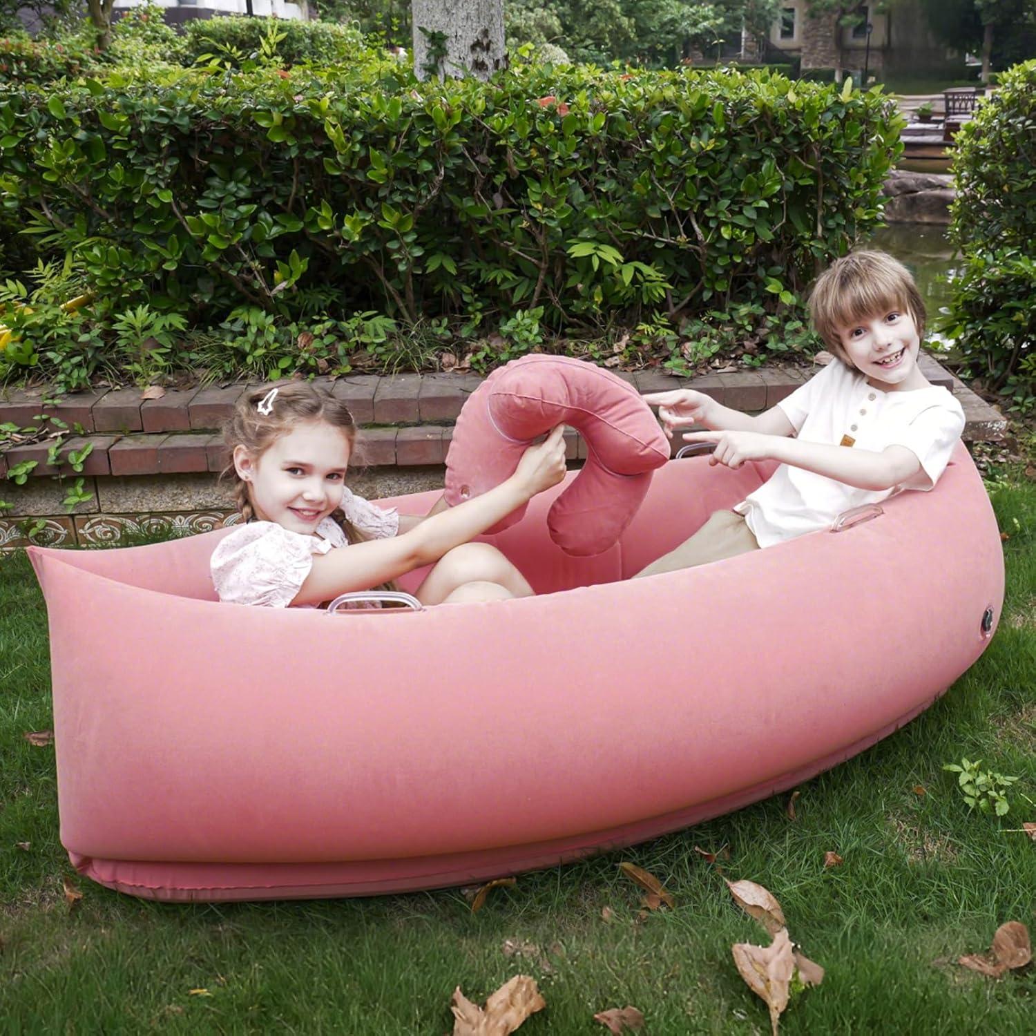 Silla Sensory Inflable KreyNa Rosa para Niños Autistas 60 cm