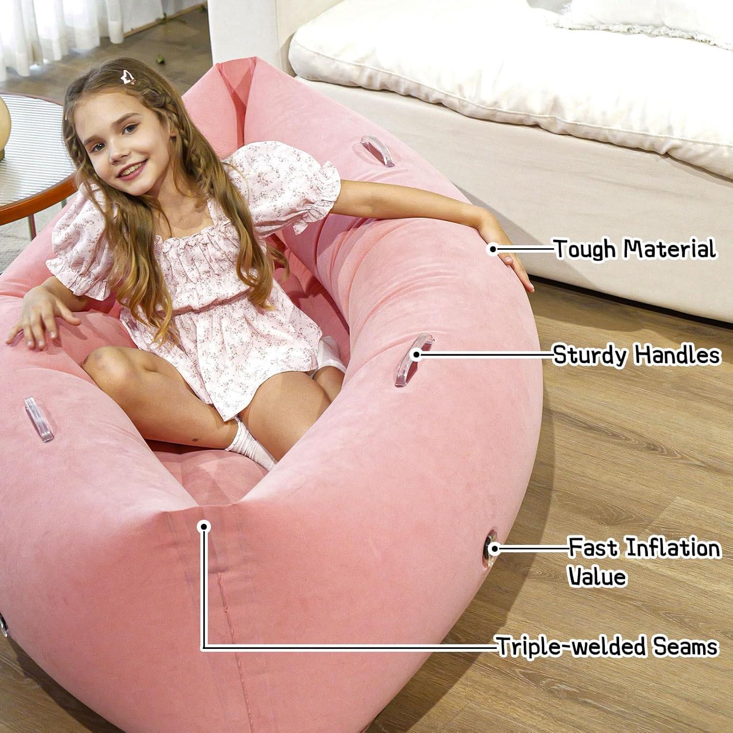 Silla Sensory Inflable KreyNa Rosa para Niños Autistas 60 cm