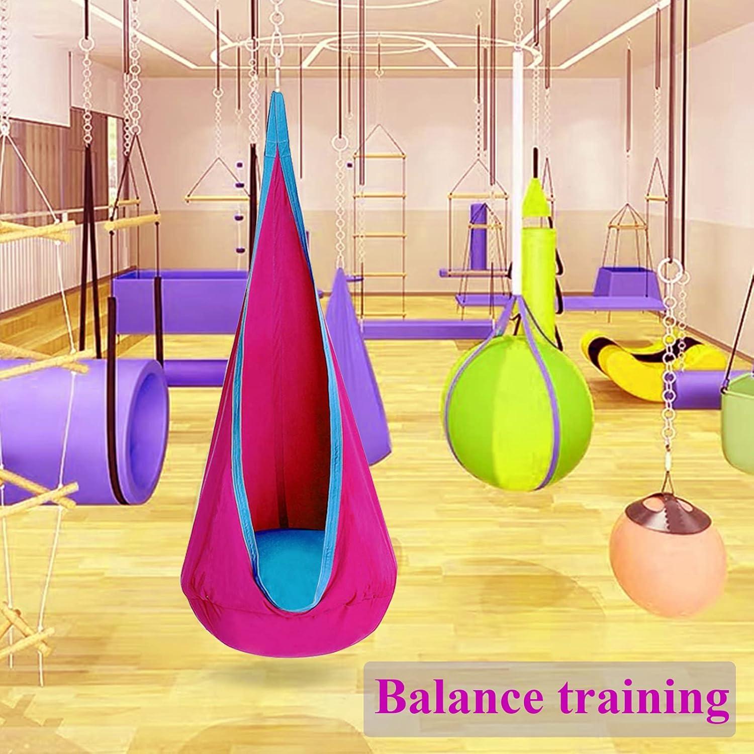 Silla Colgante C-CHAIN Rosa para Niños con Cojín Inflable