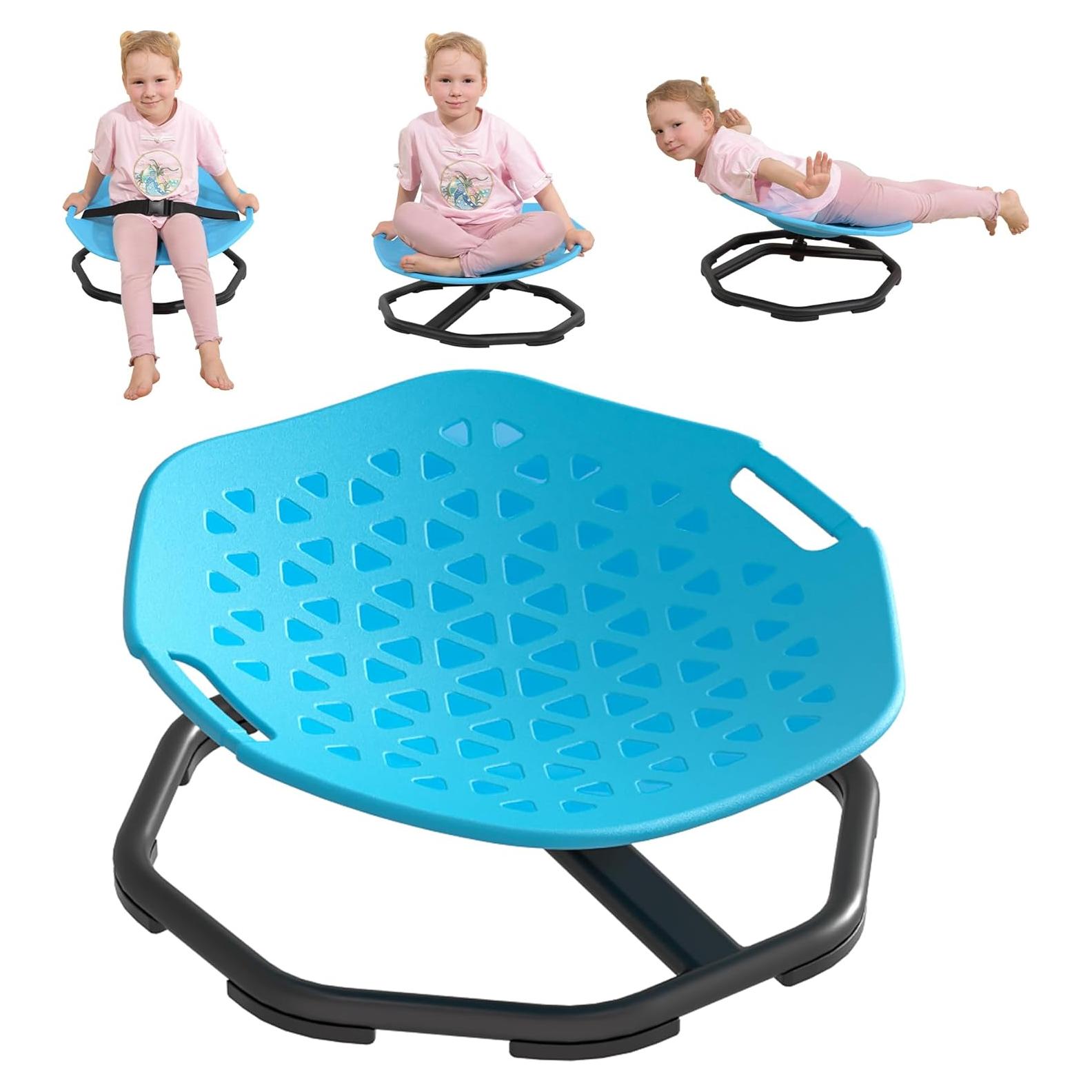 Silla Giratoria Sensorial Jakinoy Azul para Niños Autistas