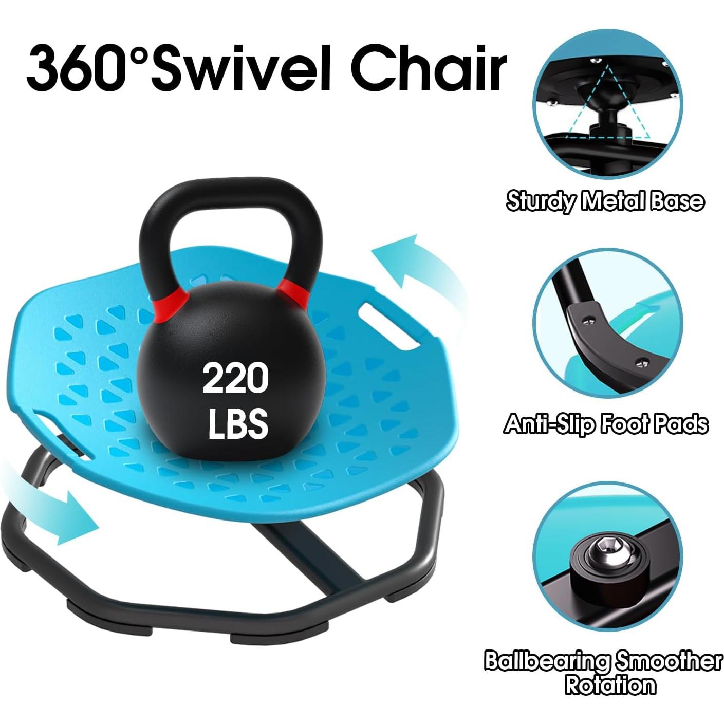 Silla Giratoria Sensorial Jakinoy Azul para Niños Autistas