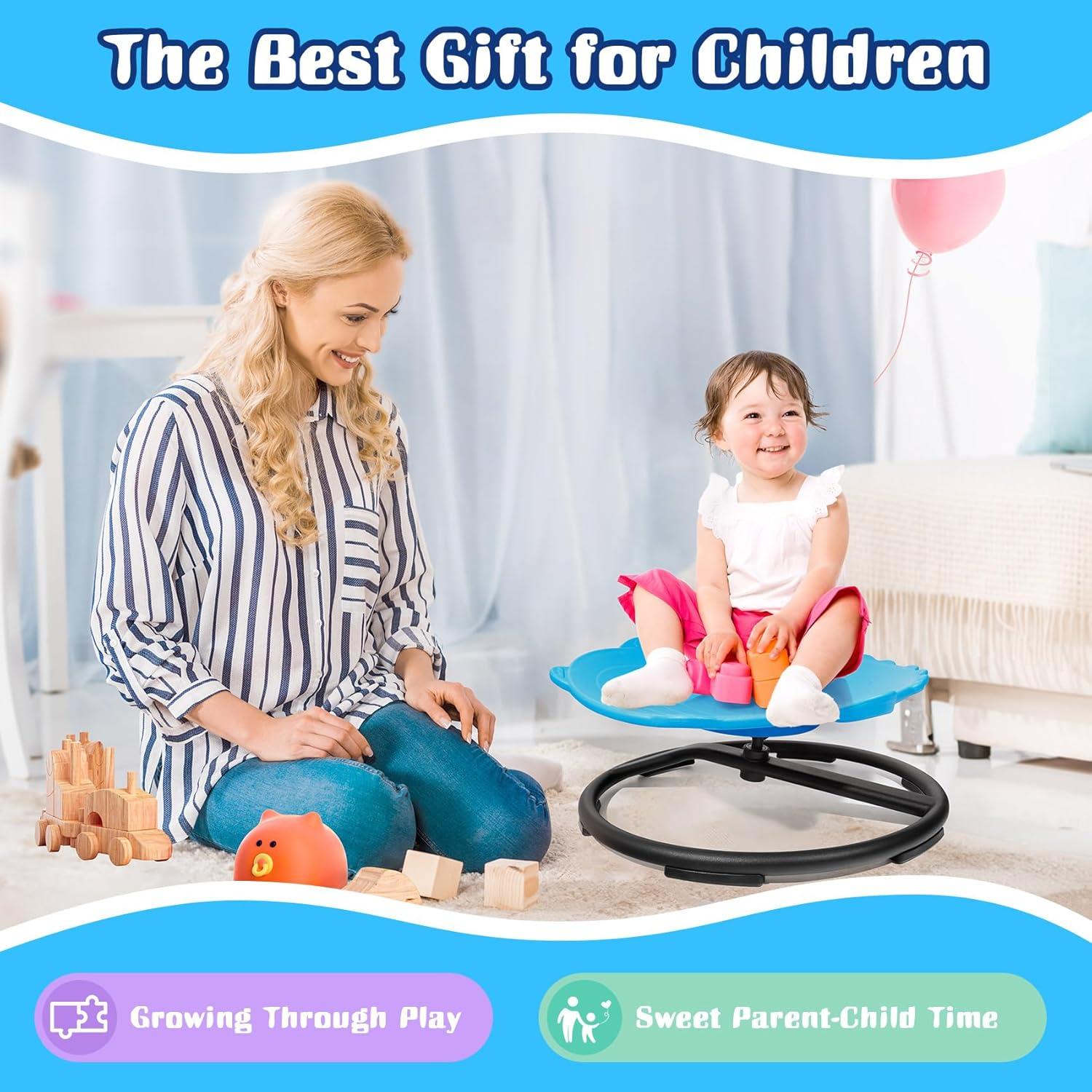 Silla Giratoria Sensorial UHCEMT para Niños Azul 100 kg