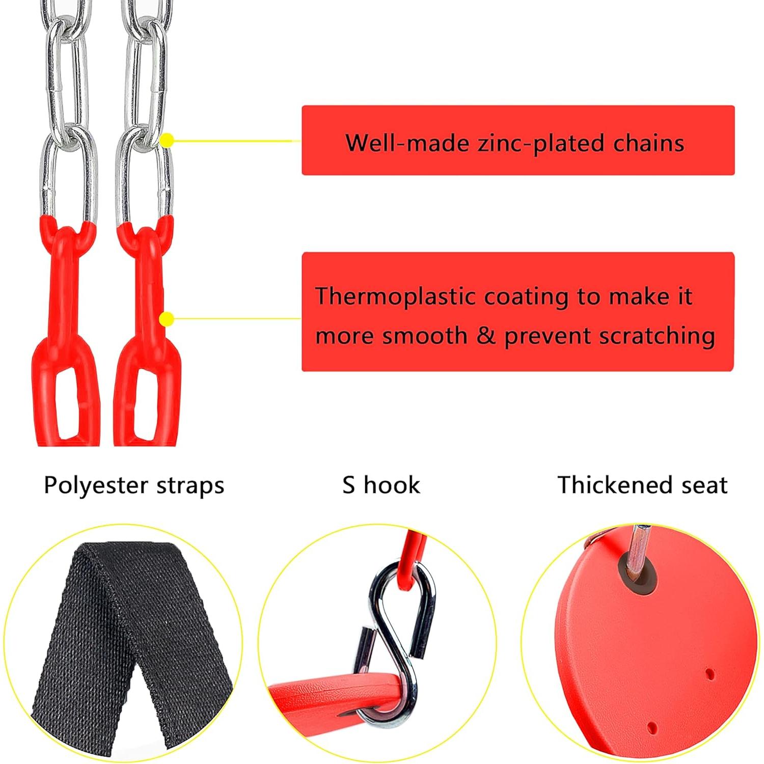 Asiento de Columpio Terapéutico NOSTIFY 68.6x14 cm Rojo