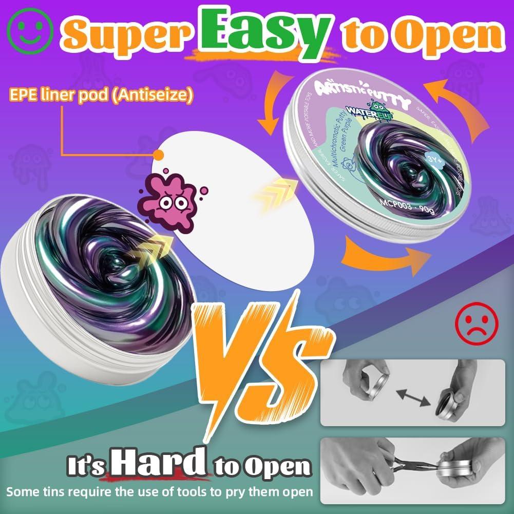 Putty Sensorial WATERELF MCP003 Verde Púrpura 90.7g 7.9cm