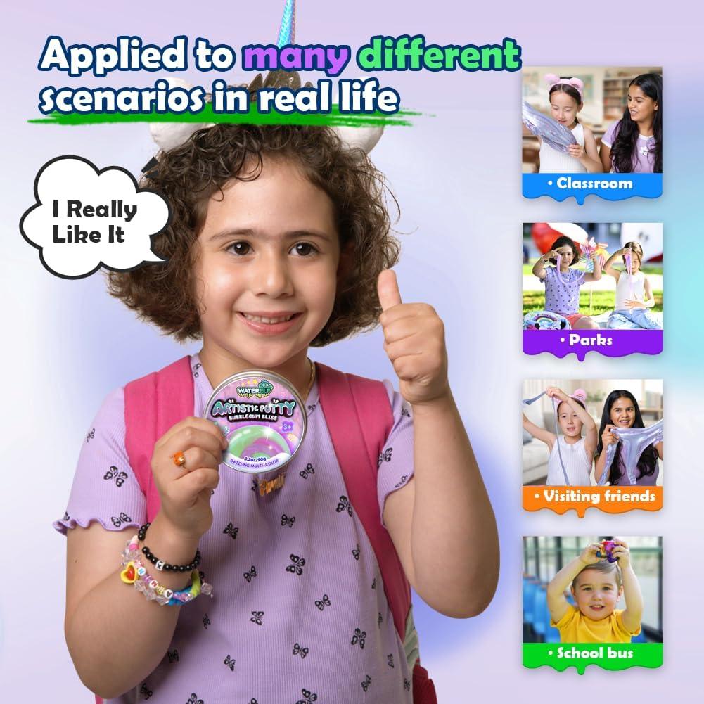 Putty Sensorial Alivio Estrés WATERELF P008 Verde/Púrpura 90.7g