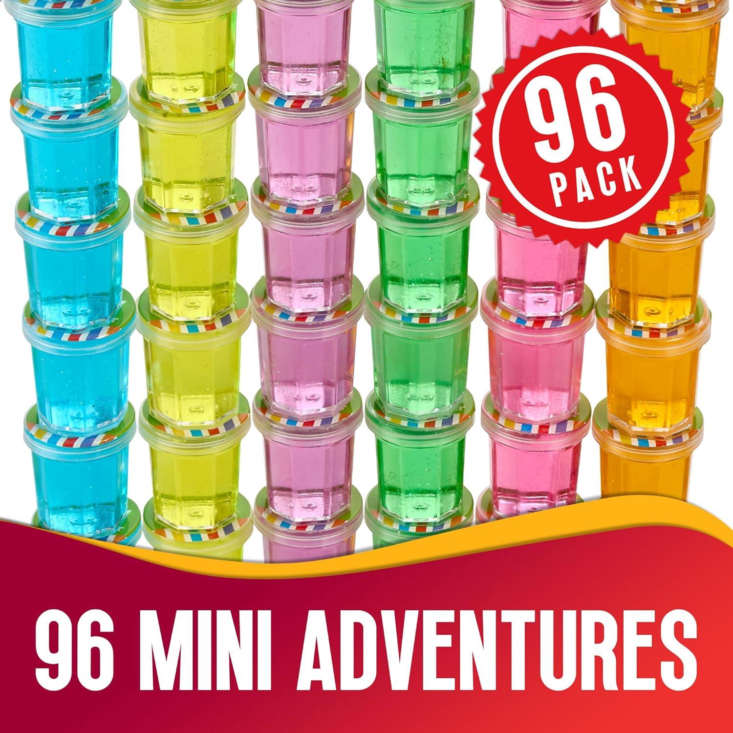 Playbees Mini Putty Brillante - 96 Piezas Lodo Neón Antiestrés