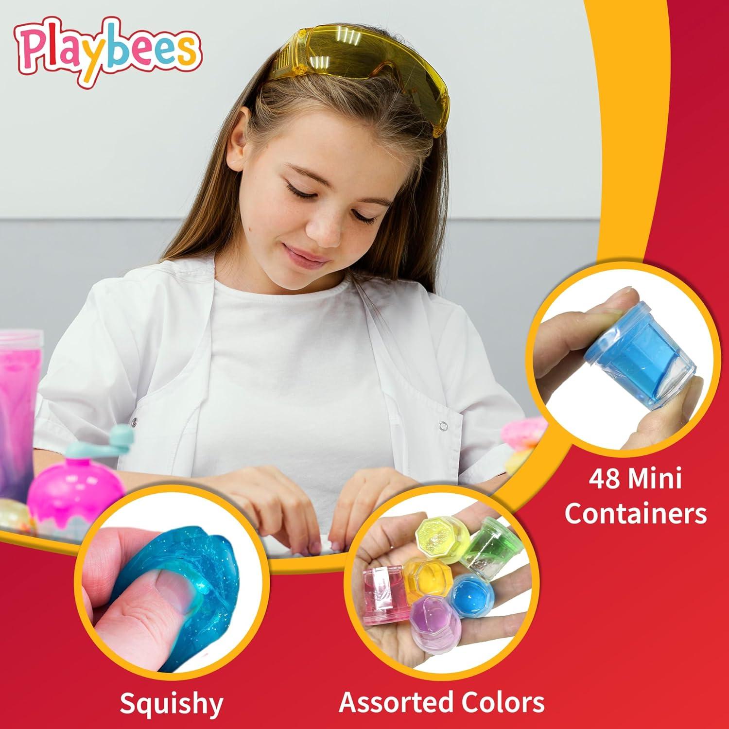 Playbees Mini Putty Brillante - 96 Piezas Lodo Neón Antiestrés