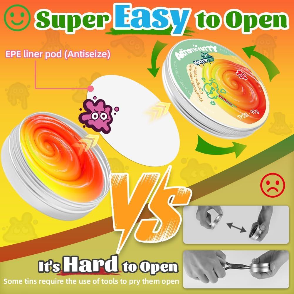 Masilla Antiestrés WATERELF TP001 Naranja-Amarillo 7.9 cm