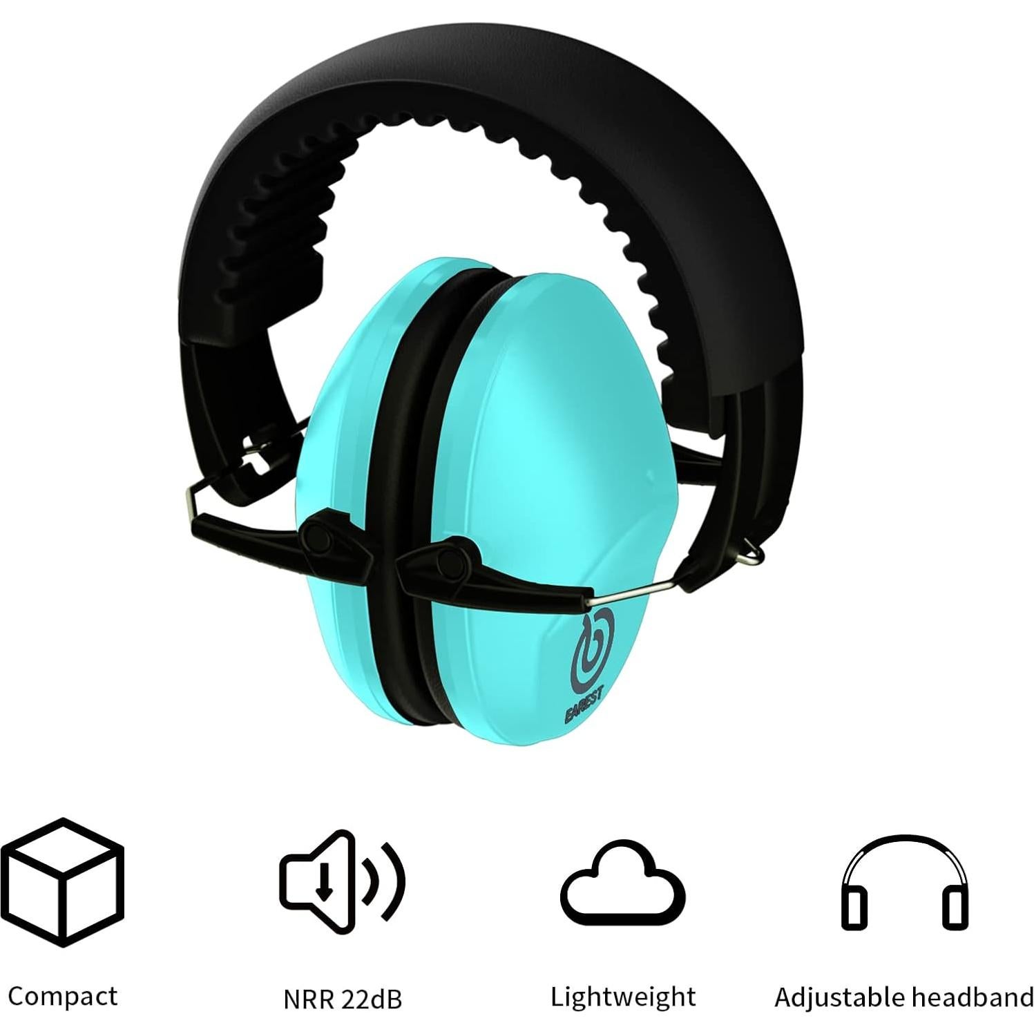 Paquete de 2 Auriculares de Seguridad NRR 20dB - Azul y Verde