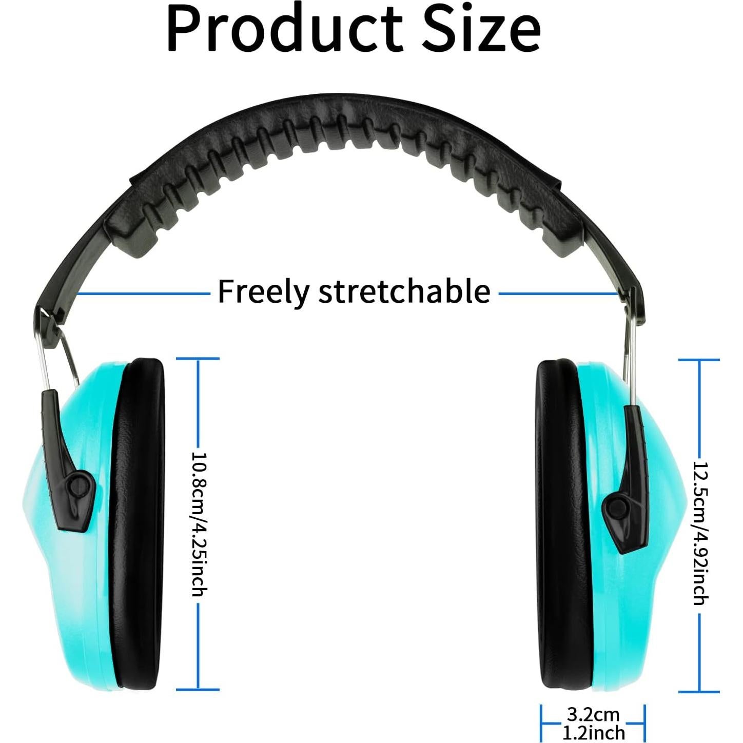 Paquete de 2 Auriculares de Seguridad NRR 20dB - Azul y Verde