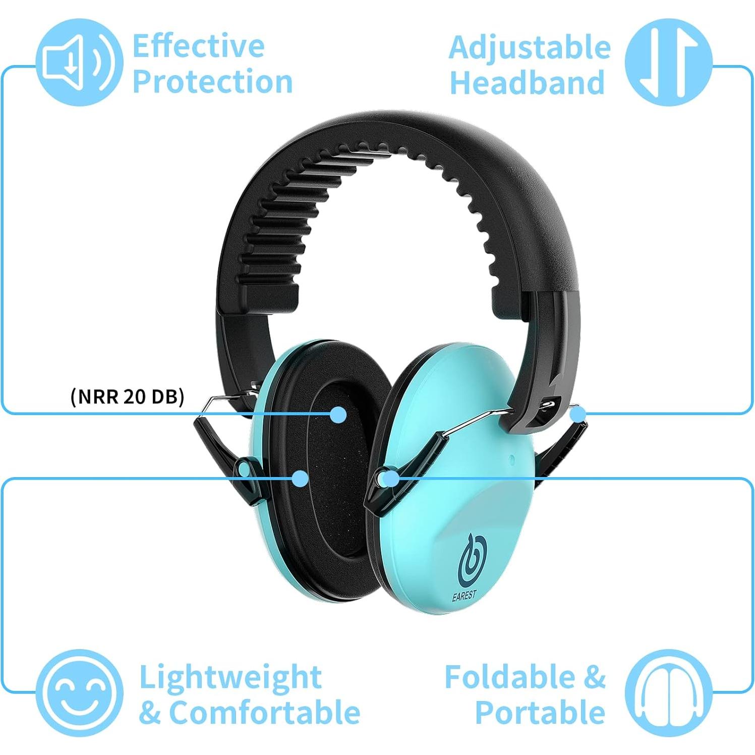 Protectores Auditivos EAREST NRR 20 dB Plegables para Niños