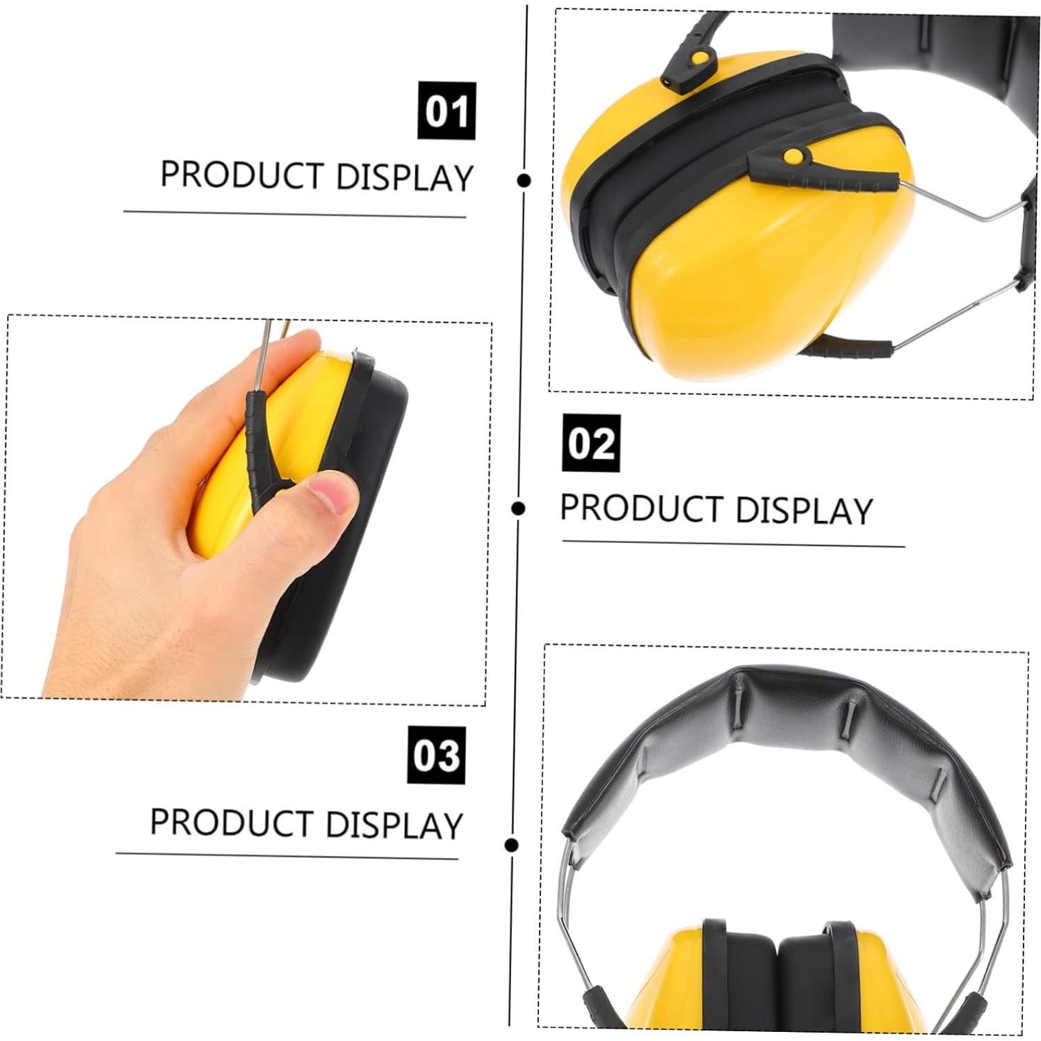 Auriculares de Reducción de Ruido Tofficu Ajustables Amarillo