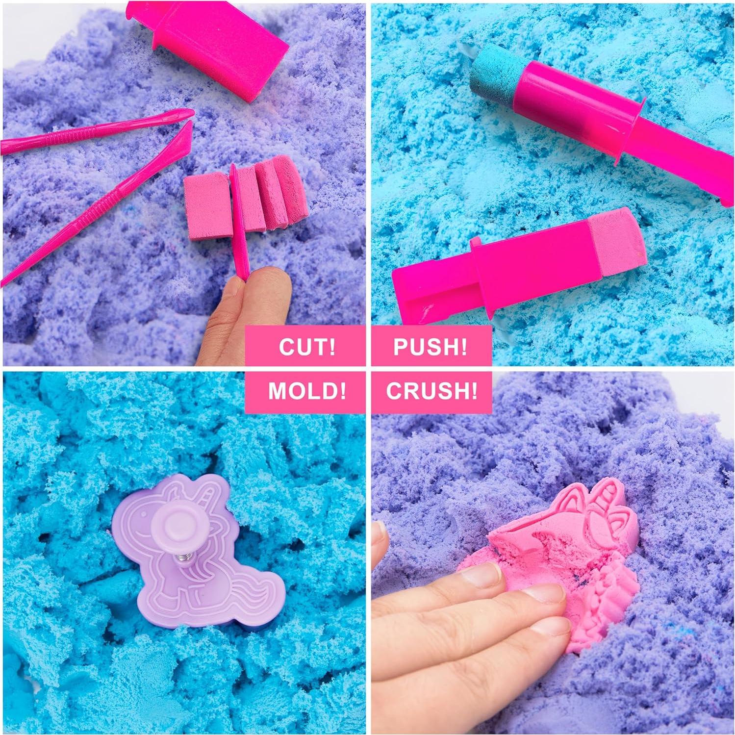 Kit de Arena Sensorial Estirable Unicornio Carolart 26 Piezas