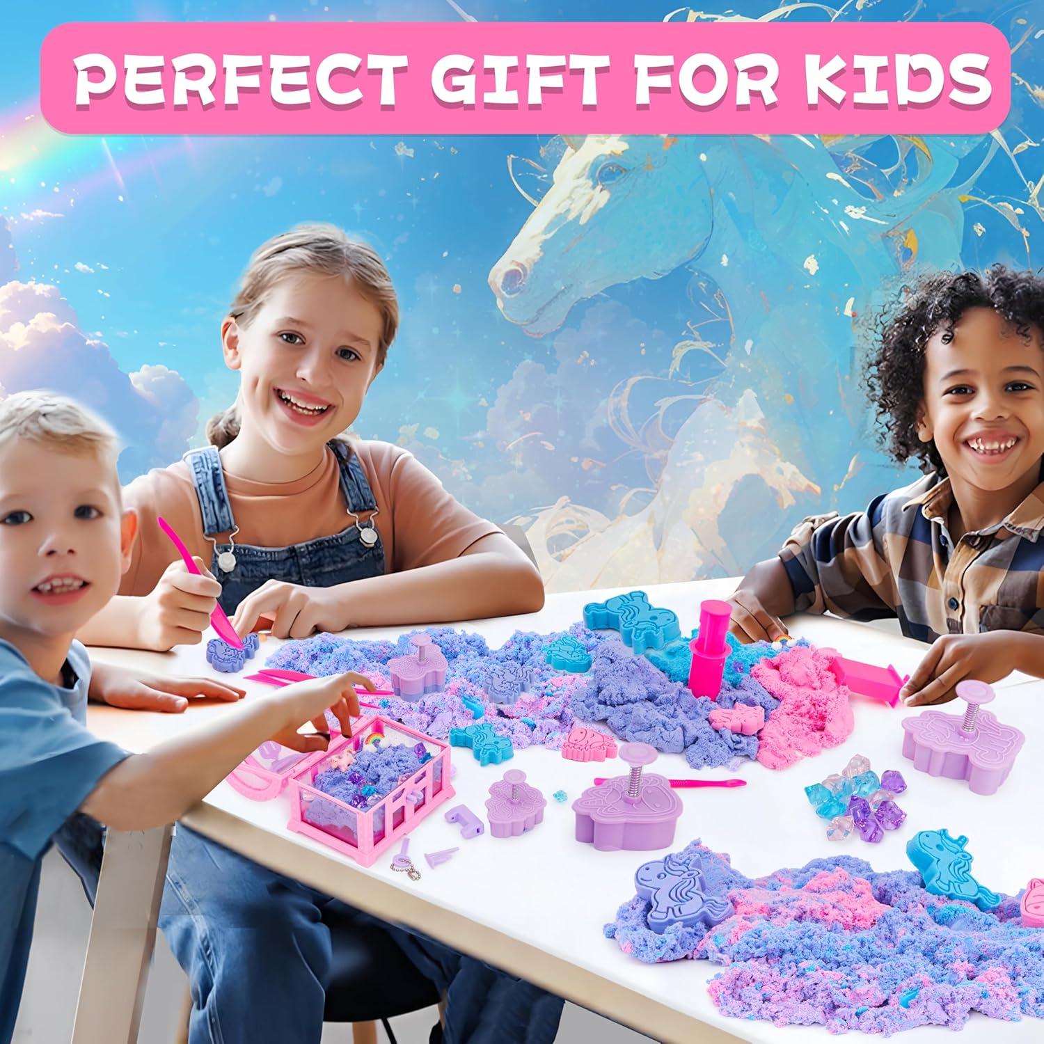 Kit de Arena Sensorial Estirable Unicornio Carolart 26 Piezas