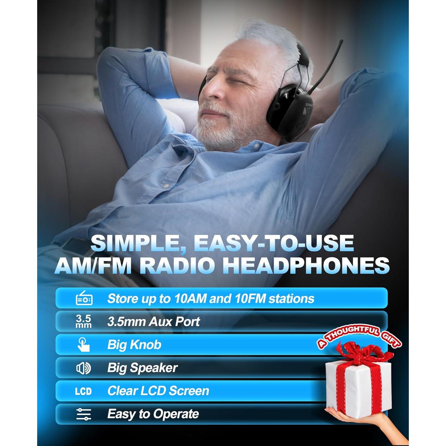 Auriculares ZOHAN EM042 AM/FM con Radio y Reducción de Ruido