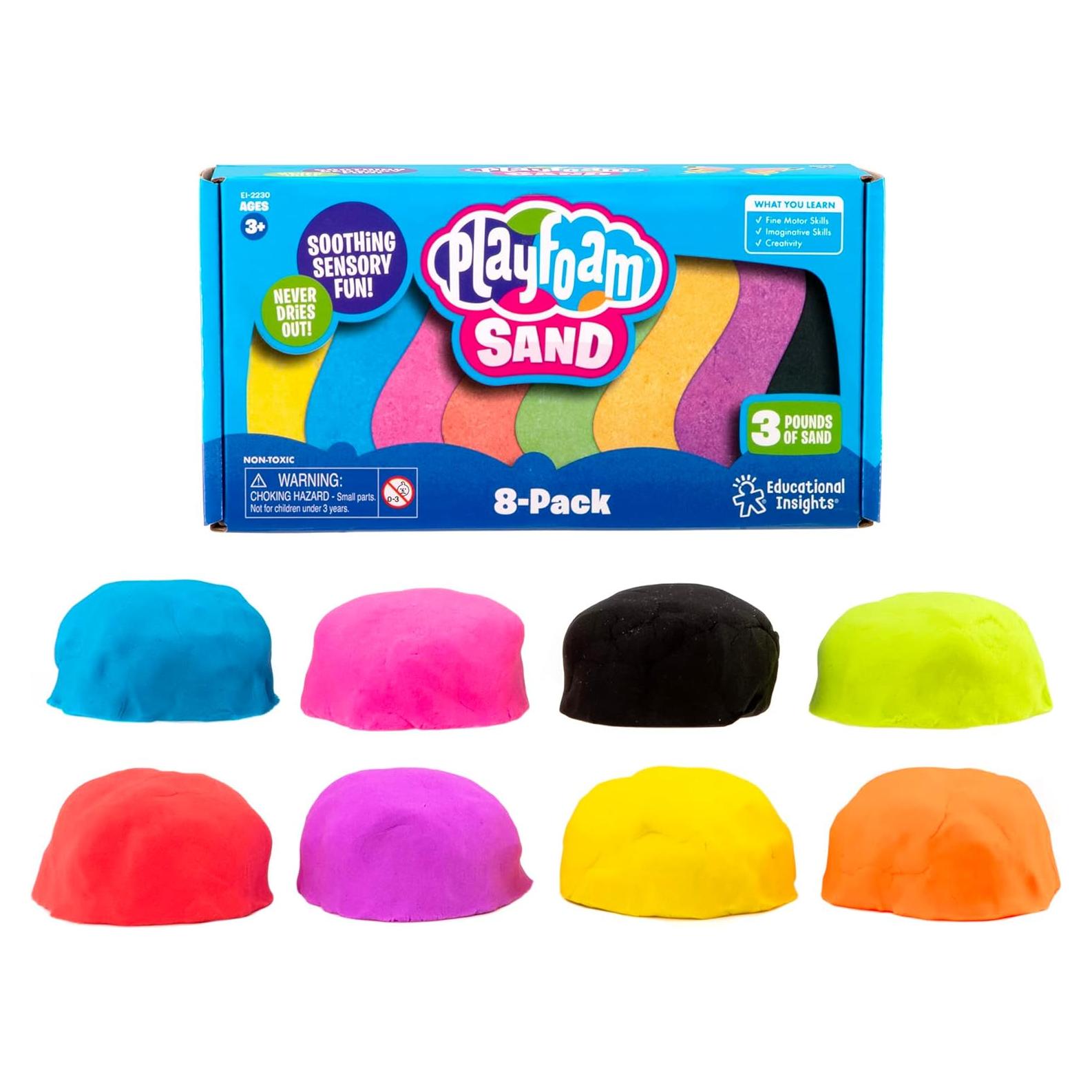 Playfoam Sand Educational Insights - Paquete de 8 x 170g Arena Sensorial