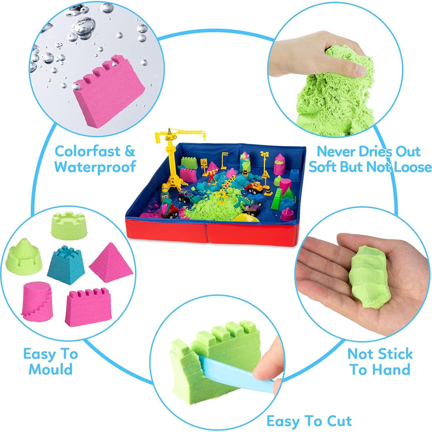 Kit de Arena ThinkMax 1.36kg con 43PCS - Juguetes y Moldes