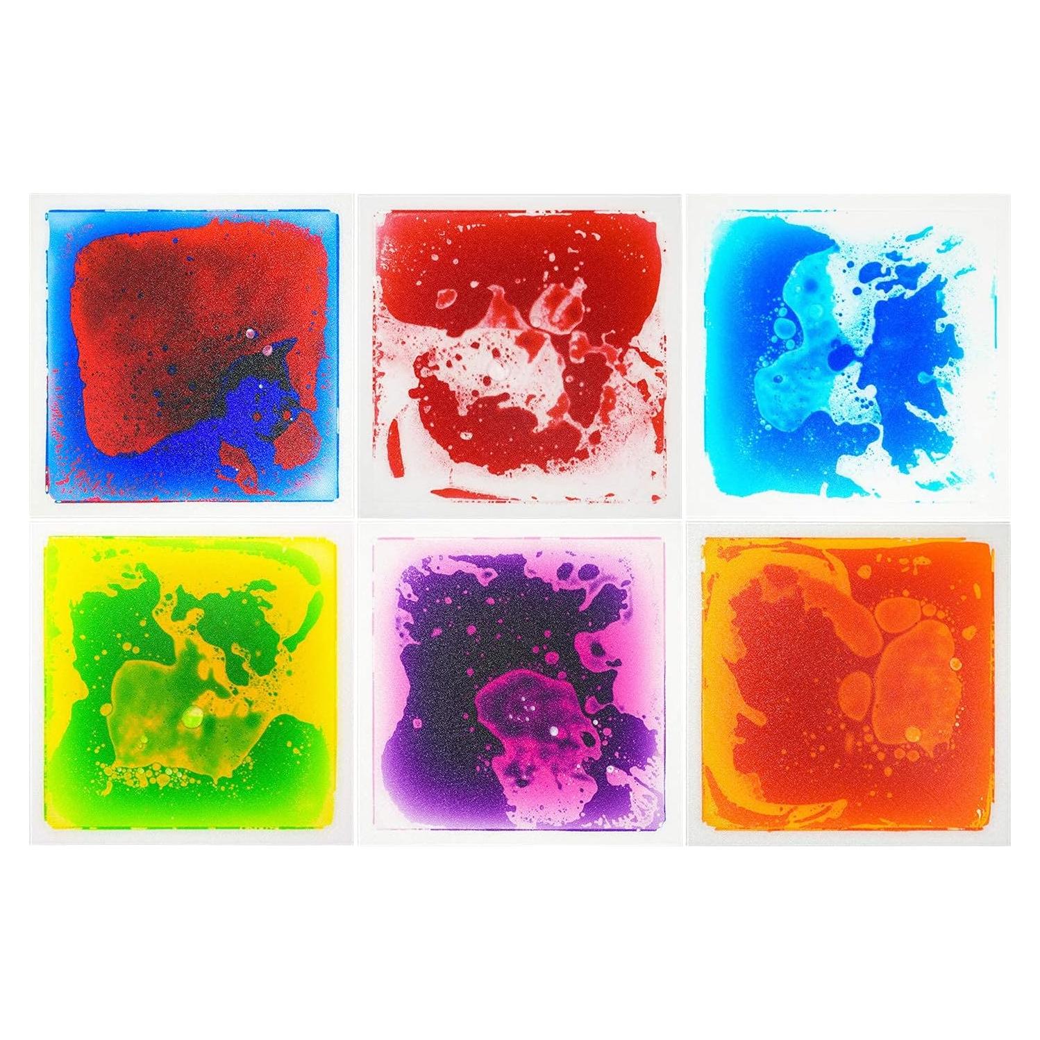 Azulejos de Piso Sensorial Art3d, 6 Piezas 30x30 cm Coloridos