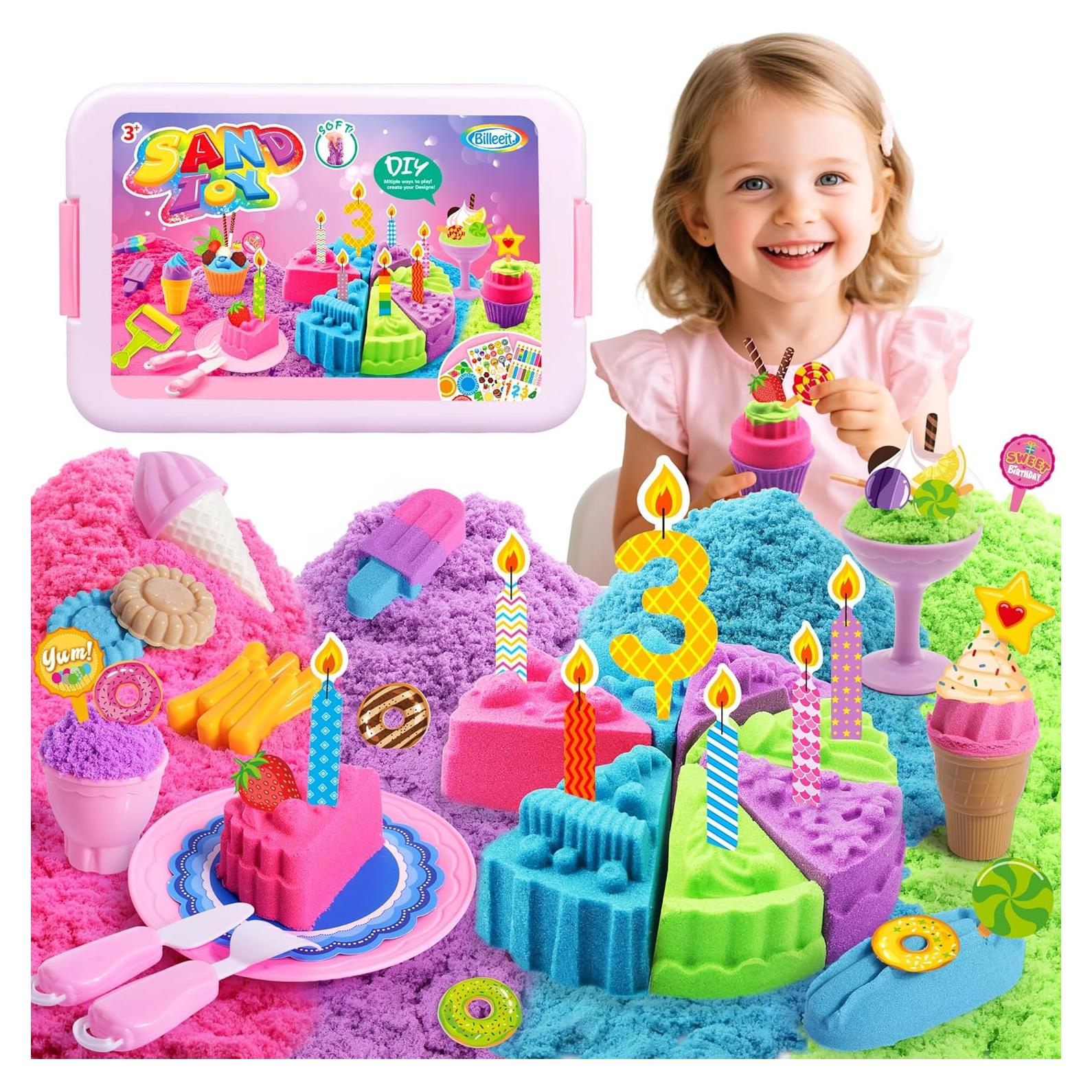 Caja Sensorial de Arena Mágica Billeeit 43 Piezas para Niños